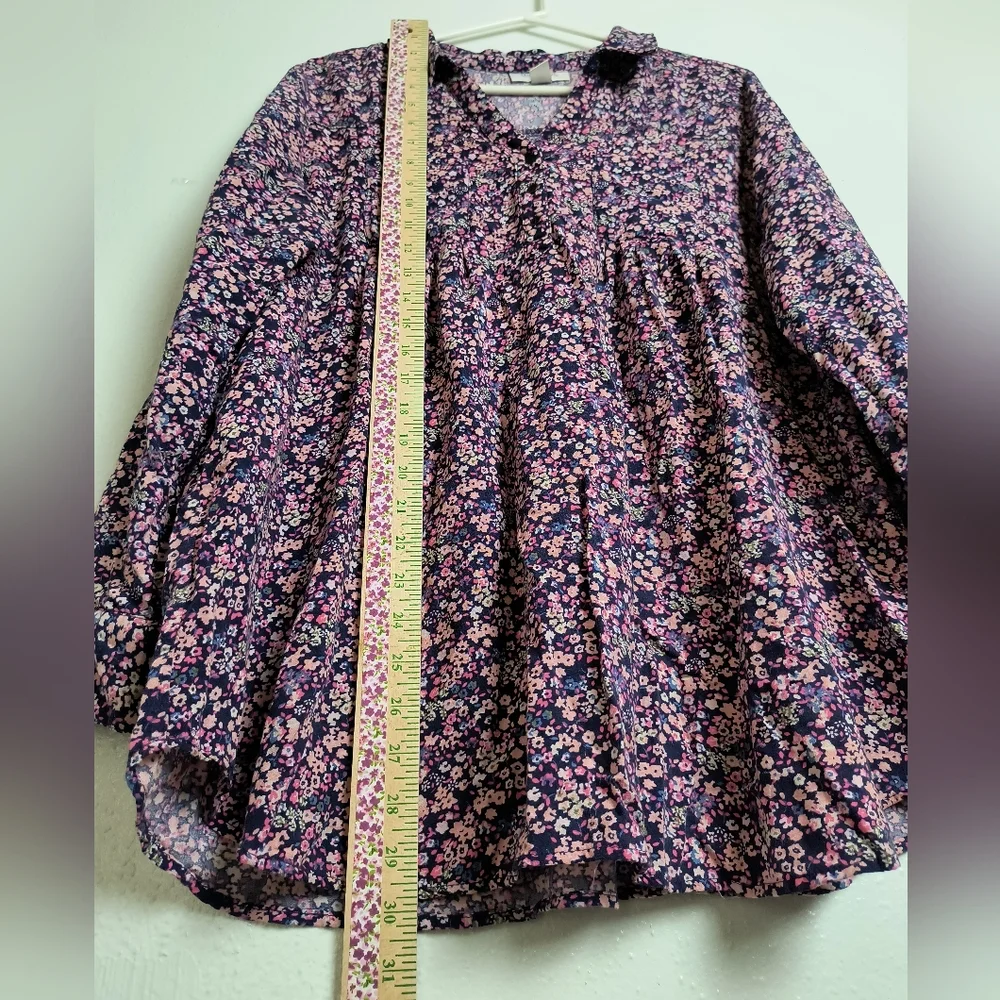 Motherhood Maternity XL Tunic Top Purple Floral